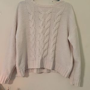 Cream Chunky Knit American Eagle Sweater